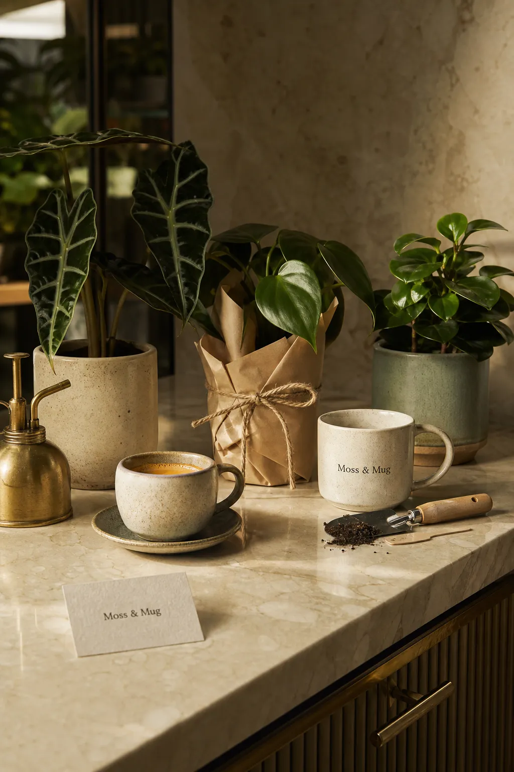 Editorial product moment for Moss and Mug