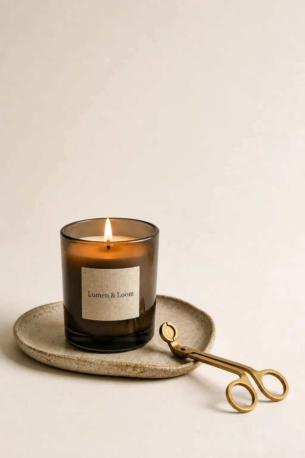 Lumen and Loom minimal product ad creative