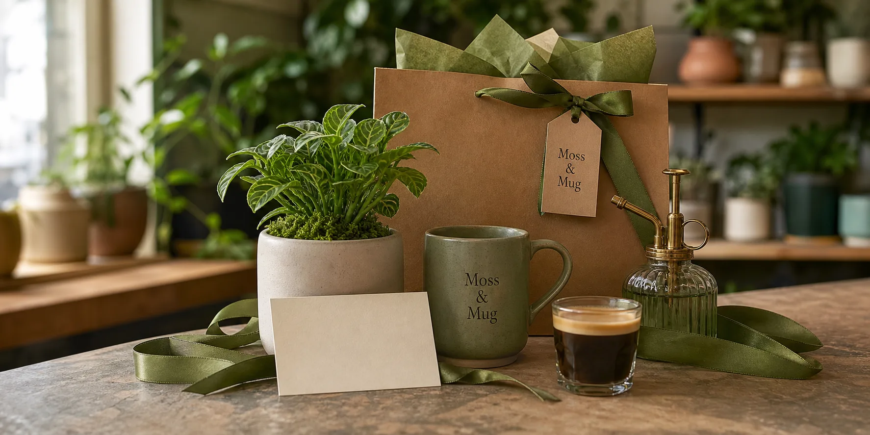 Moss and Mug product bundle campaign creative