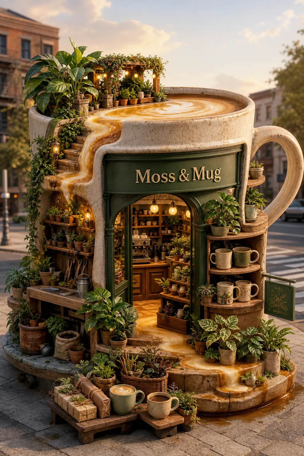 Impossible brand world for Moss and Mug