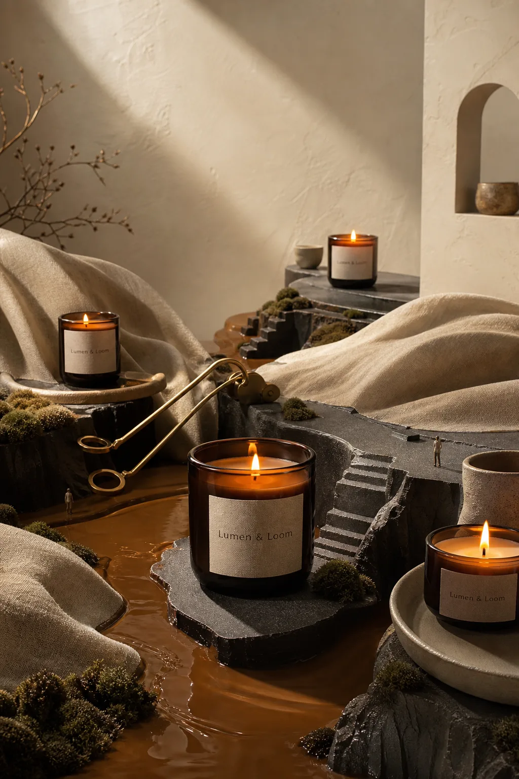 Immersive candle ritual story ad for Lumen and Loom