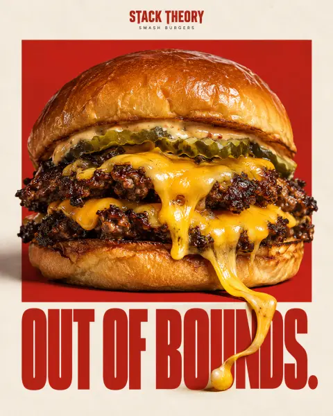 Priya’s draft feed post for the sample burger shop