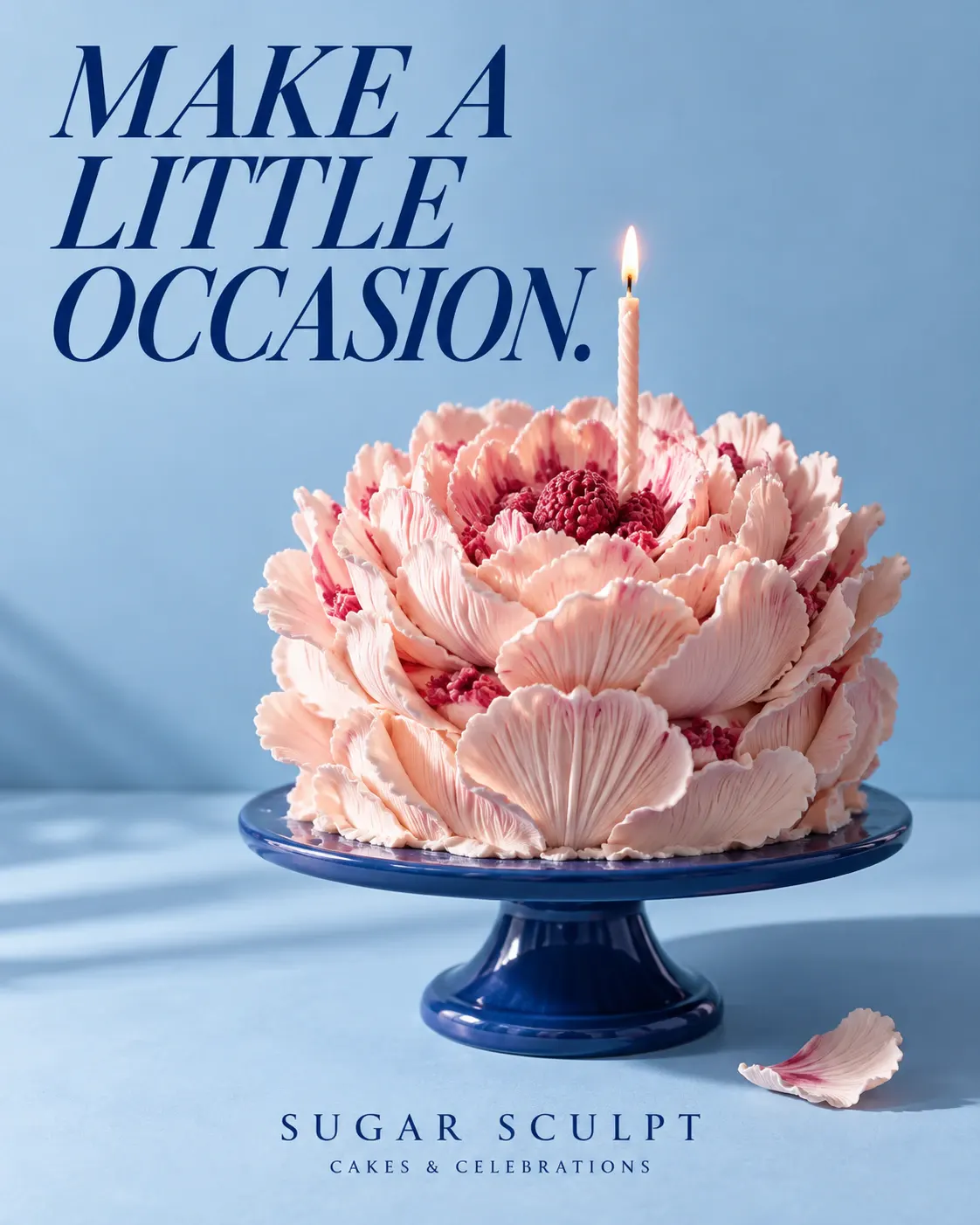 Sugar Sculpt: A sculptural cake opens like an oversized flower.