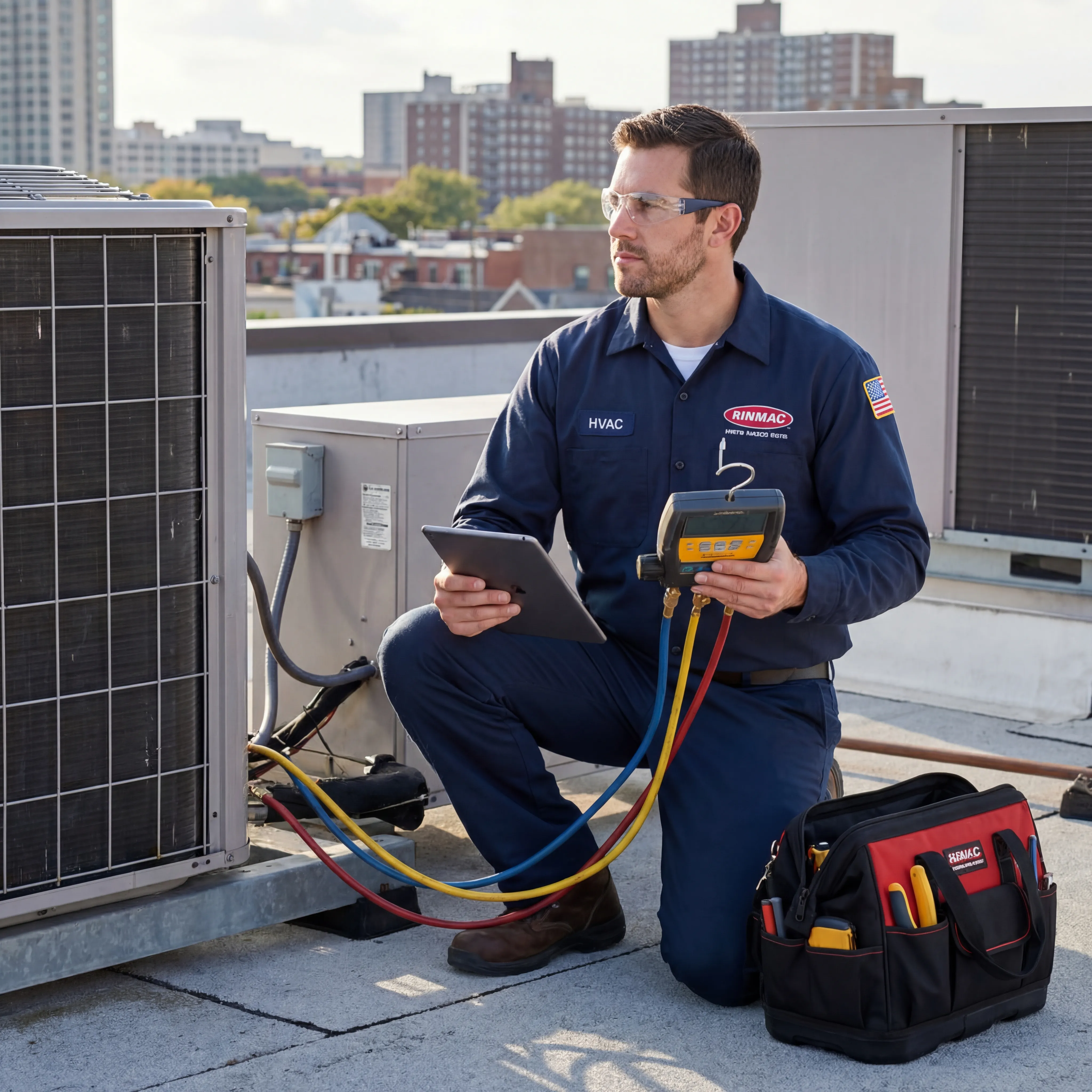 SmallForce AI receptionist answering HVAC service calls 24/7